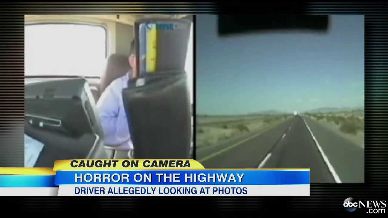 Wife flashing truck drivers while husband driving videos