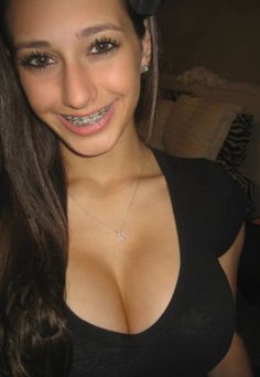 Sexy teen with braces